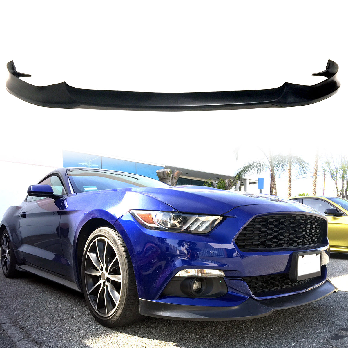 2015-2017 Ford Mustang ST Style Unpainted Front Bumper Lip Spoiler PU