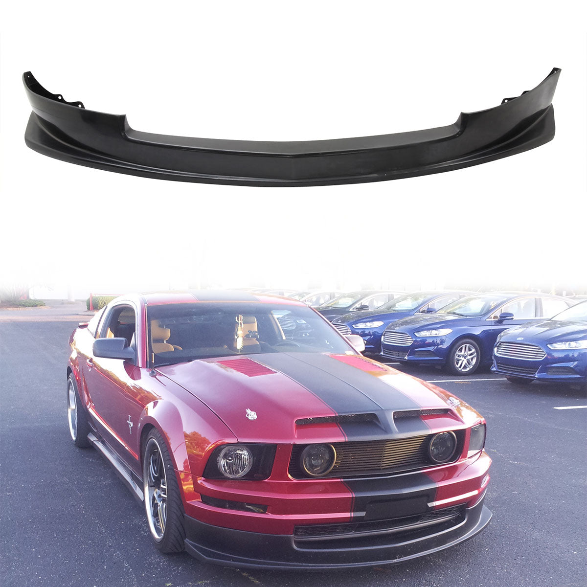 2005-2009 Ford Mustang Base Sport Style Front Bumper Lip Spoiler PU
