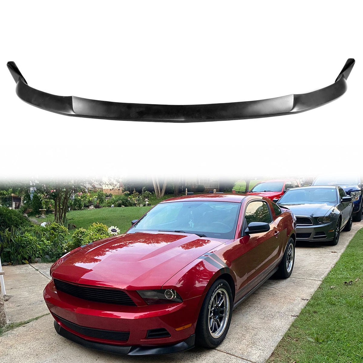 2010-2012 Ford Mustang V6 S Style Front Bumper Lip Chin Spoiler PU