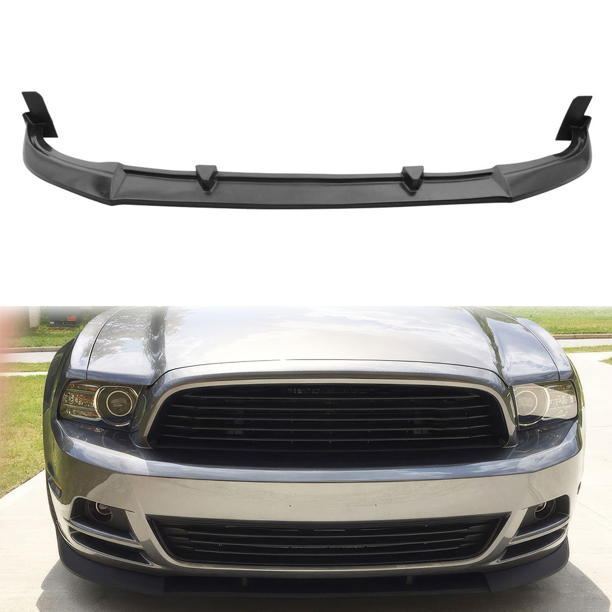2013-2014 Ford Mustang V6 V8 CV Style Front Bumper Lip Spoiler PU