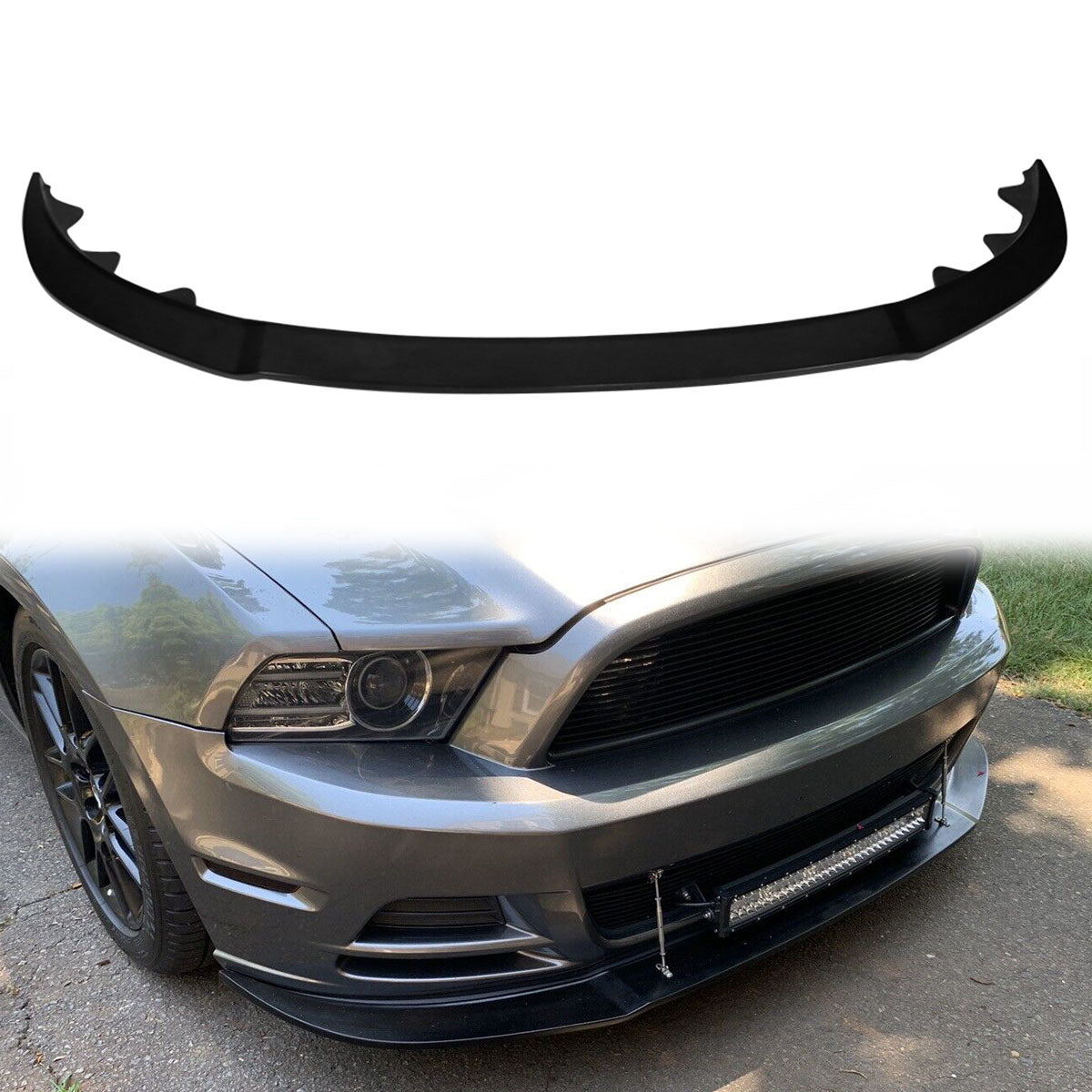 2013-2014 Ford Mustang GT Style Unpainted Front Bumper Lip Spoiler PU