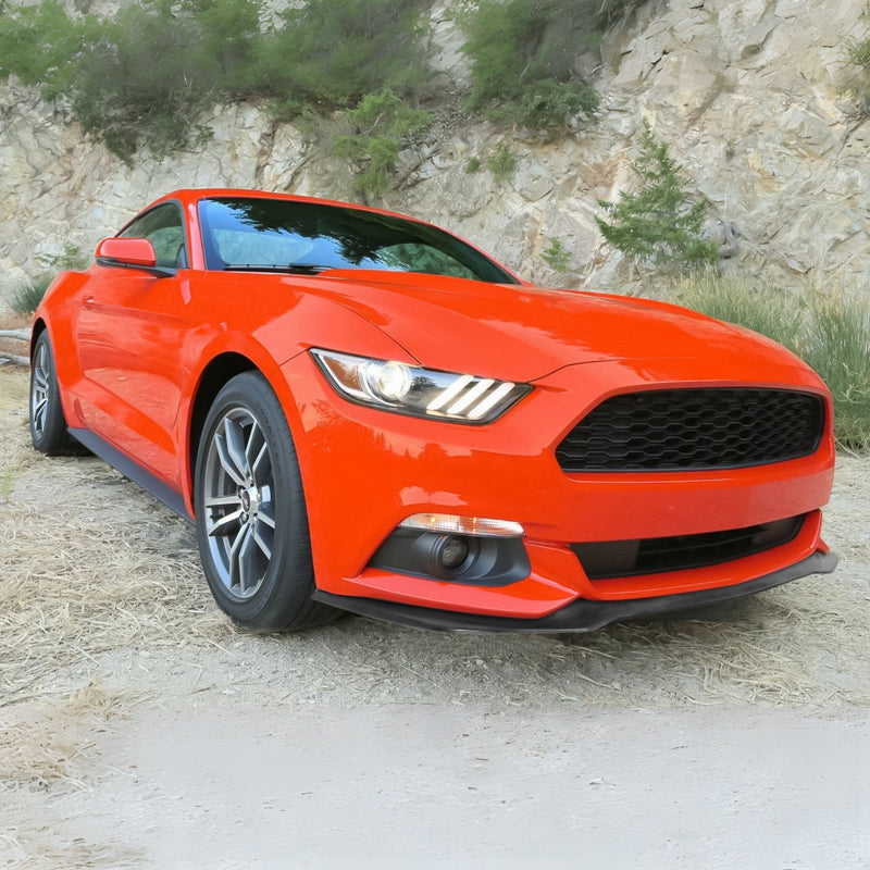 2015-2017 Ford Mustang Shelby GT Style Unpainted Front Lip SplitterPU