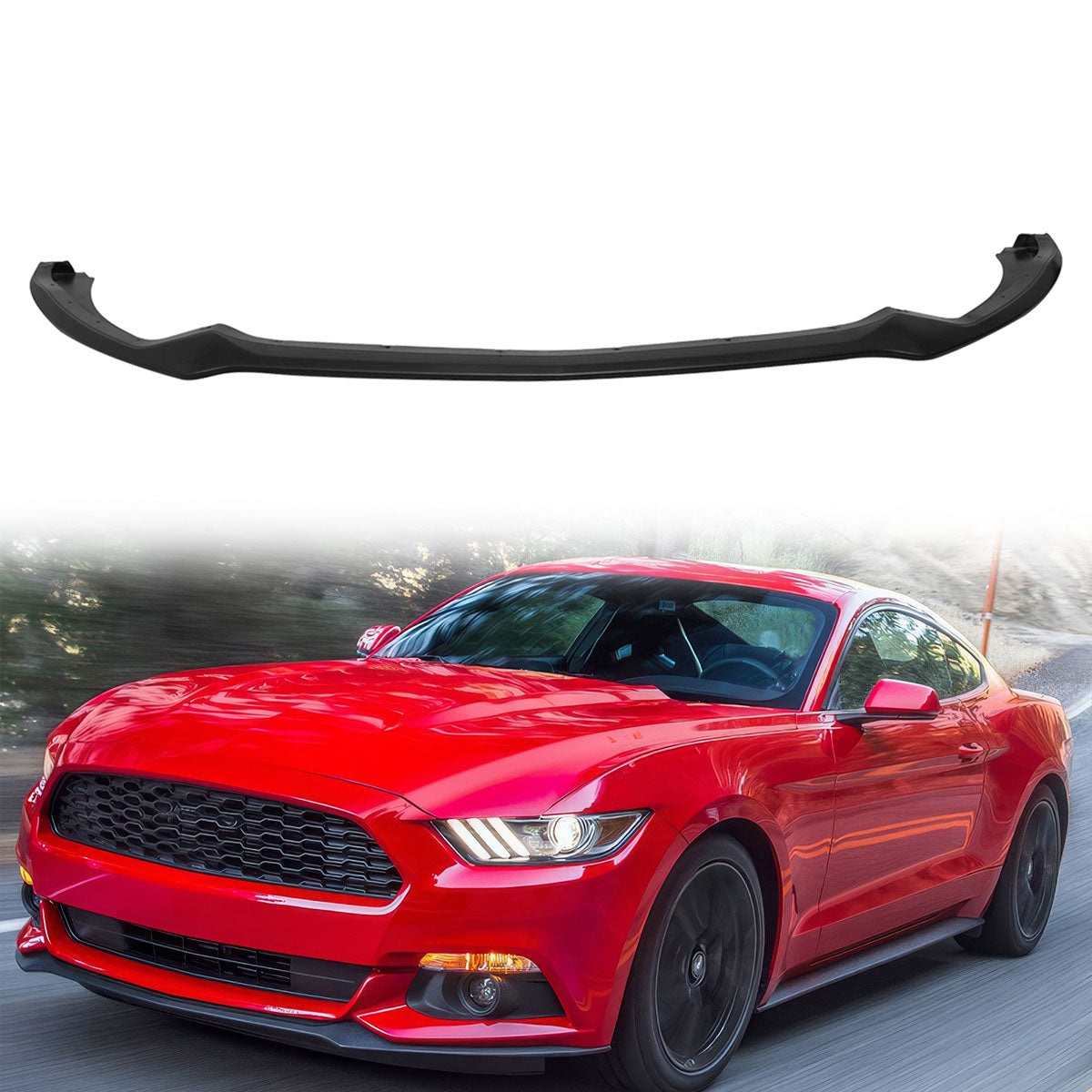 2015-2017 Ford Mustang V6 GT OEM Style Front Bumper Lip Spoiler PU