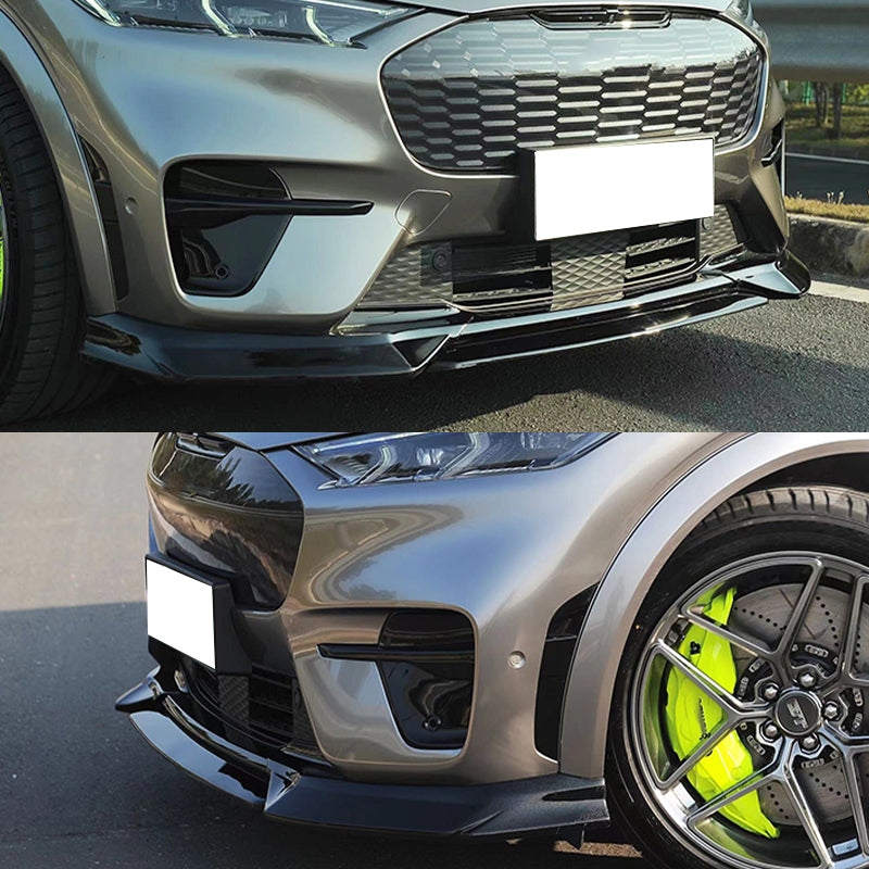 2021-2023 Ford Mustang Mach-E Front Bumper Lip Spoiler 3PC