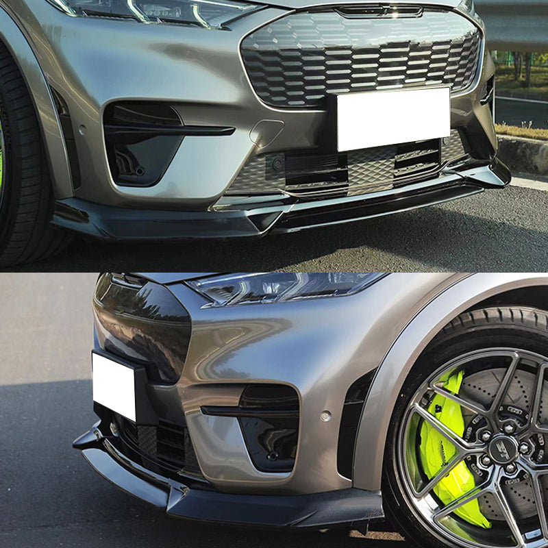 2021-2023 Ford Mustang Mach-E Front Bumper Lip Spoiler 3PC