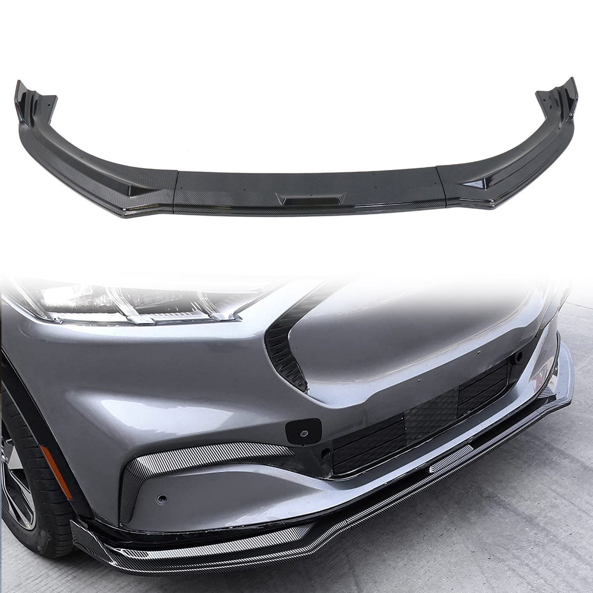 2021-2024 Ford Mustang Mach-E IKON 3PC Front Bumper Lip PP