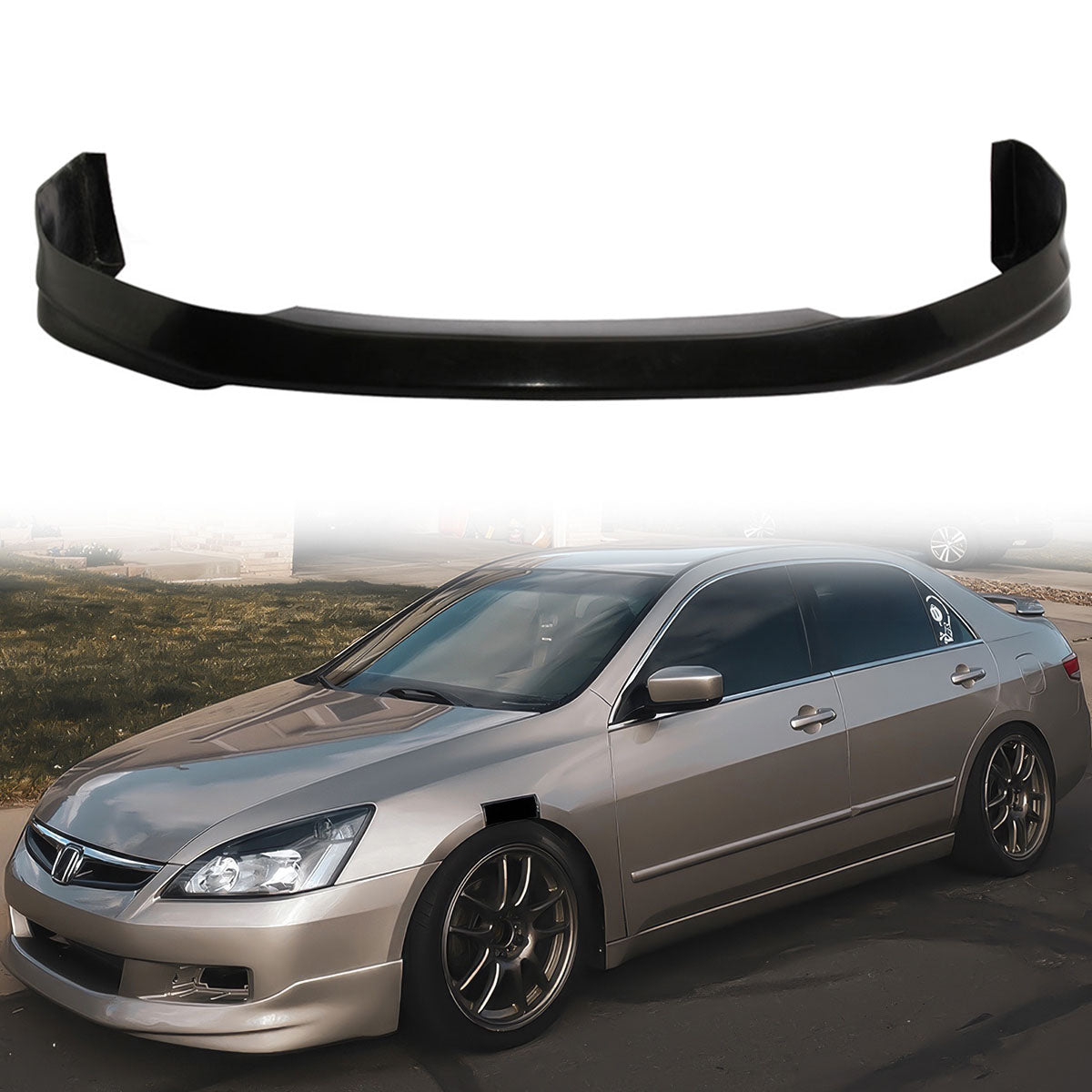 2006-2007 Honda Accord Sedan HF-P Style Unpainted Front Bumper Lip PU