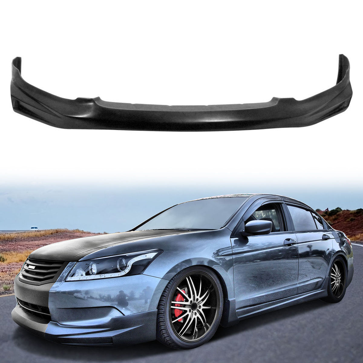2008-2010 Honda Accord Mugen Style Front Bumper Lip Spoiler PU
