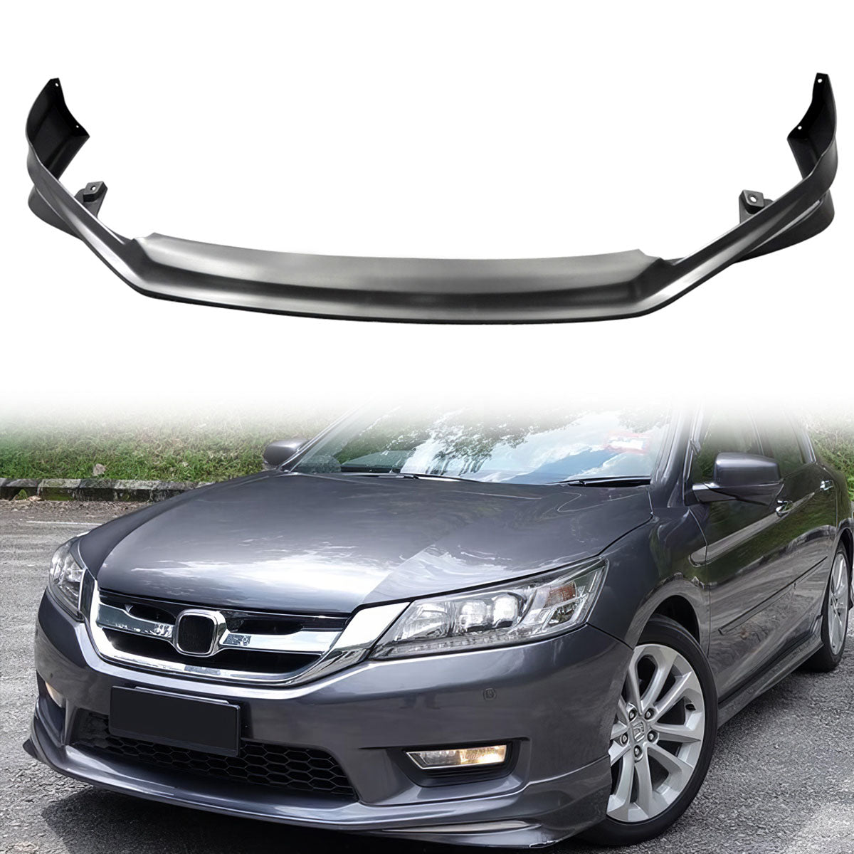 2013-2015 Honda Accord Sedan MD Style Front Bumper Lip PP 4DR