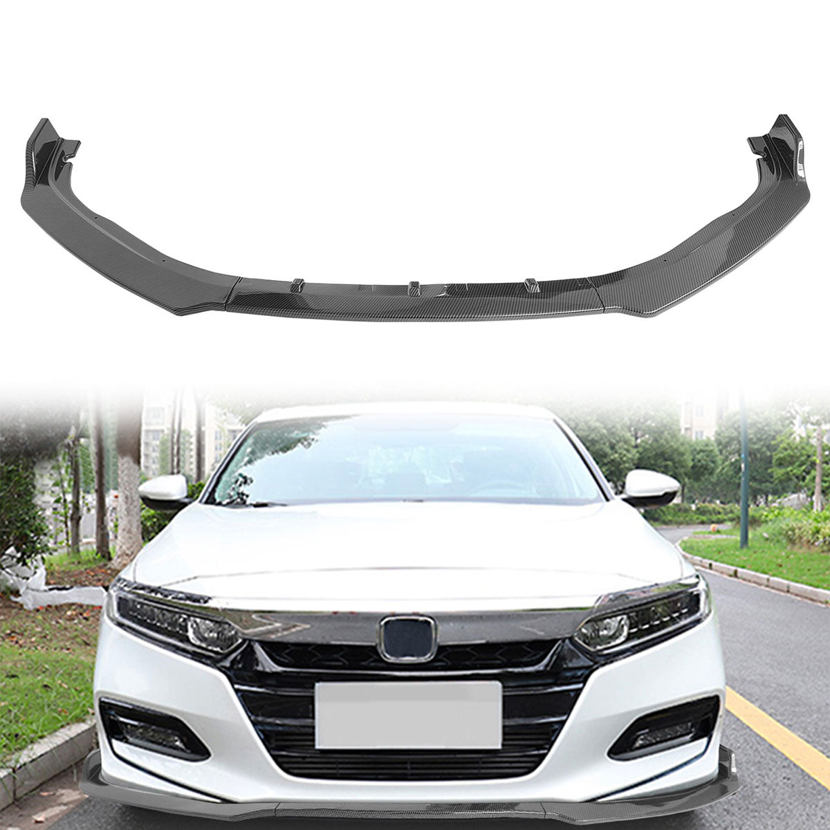 2018-2020 Honda Accord OE Style Front Bumper Lip 3PC PP