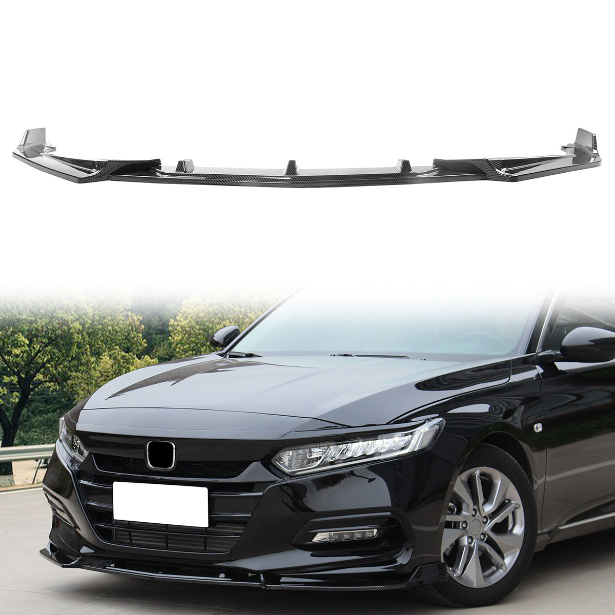 2018-2021 Honda Accord IKON V2 Style Front Bumper Lip PP
