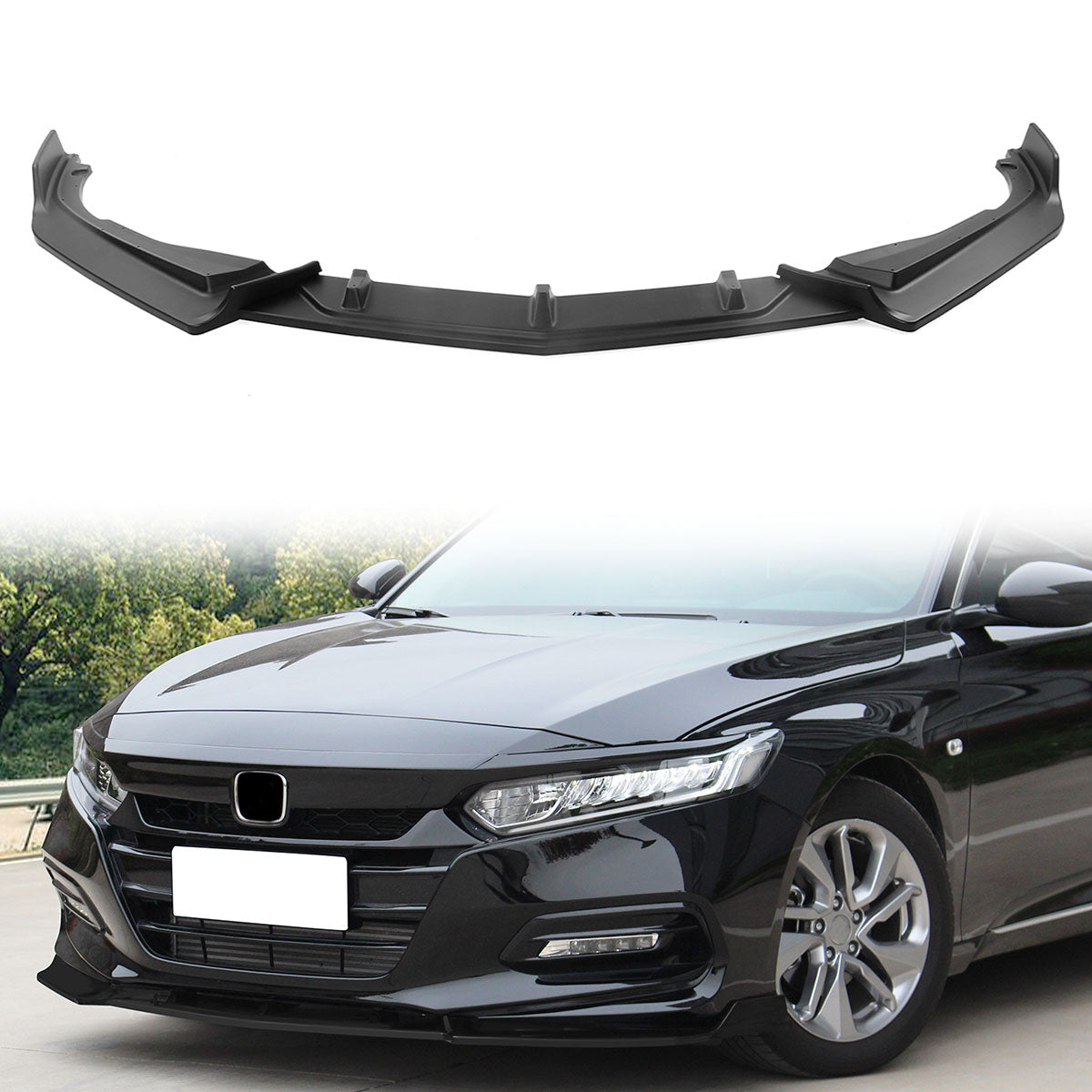 2018-2021 Honda Accord IKON V2 Style Front Bumper Lip PP