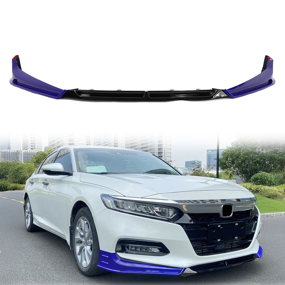 2018-2021 Honda Accord 3PC Front Bumper Lip PP