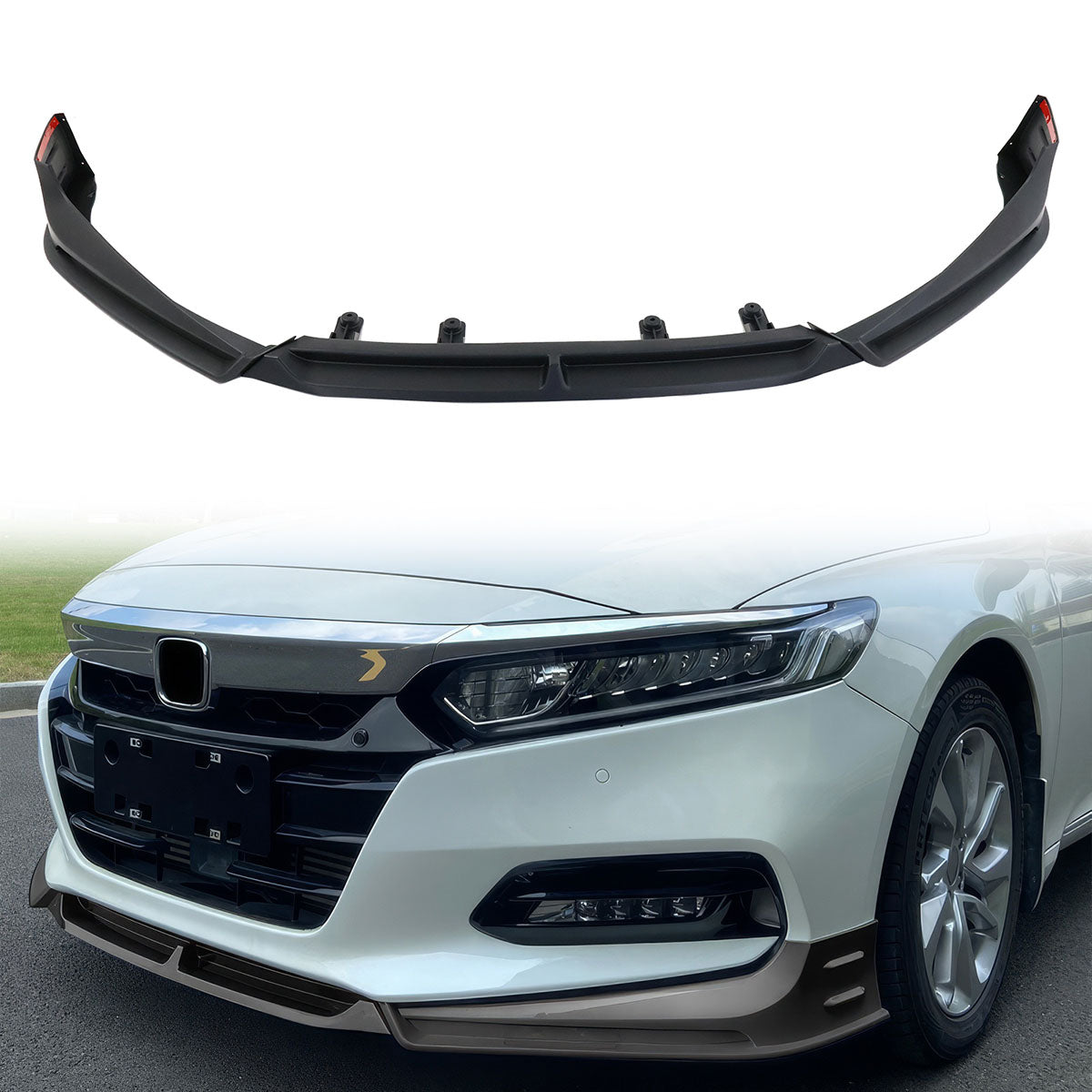 2018-2021 Honda Accord 3PC Front Bumper Lip PP