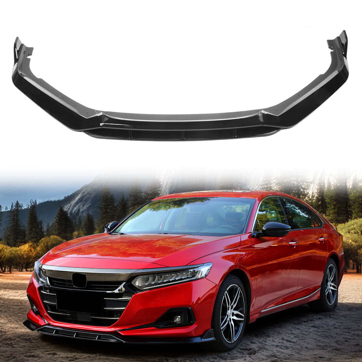 2021-2022 Honda Accord IKON V2 Style Front Bumper Lip Spoiler 4PCS PP