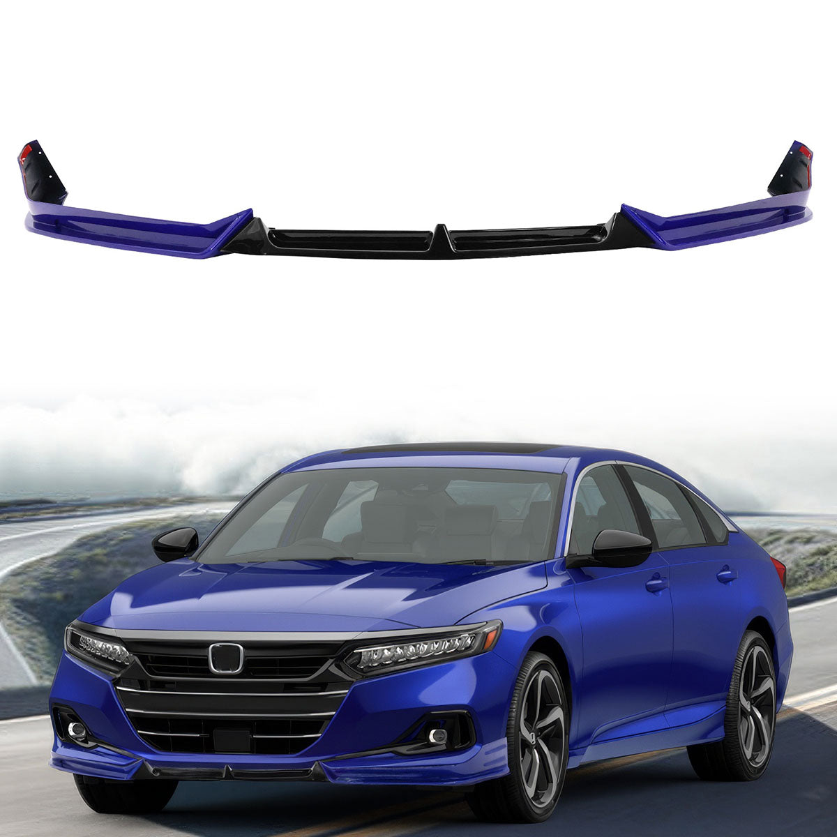 Front Bumper Lip Spoiler for 2021-2022 Honda Accord 3PC
