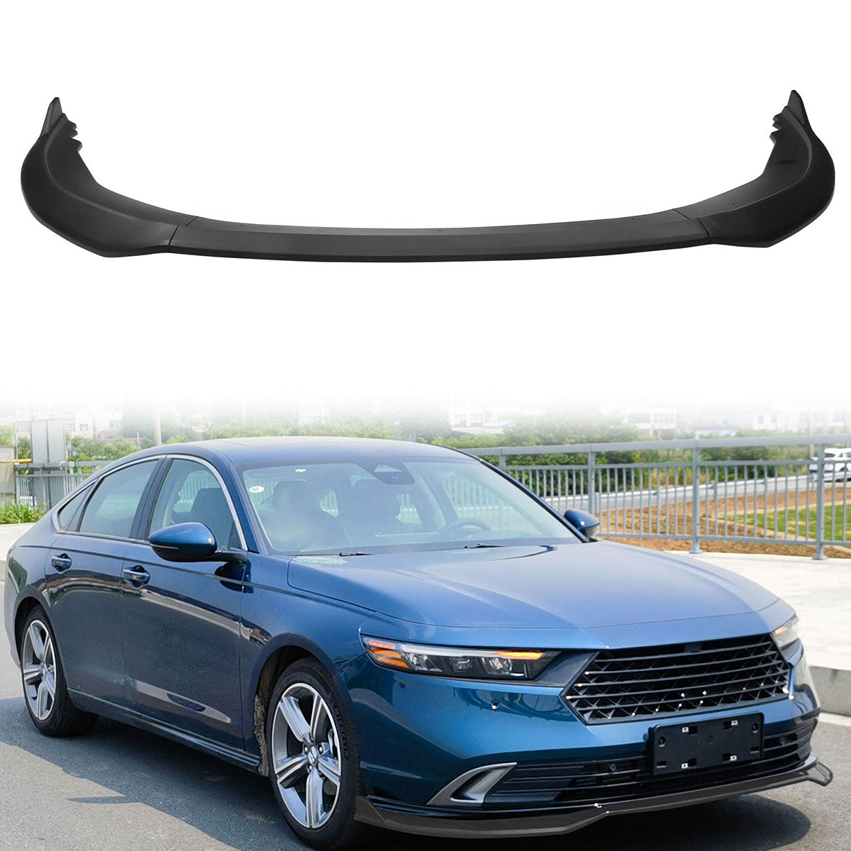 2023-2025 Honda Accord Front Bumper Lip V2 3PC Spoiler Black PP