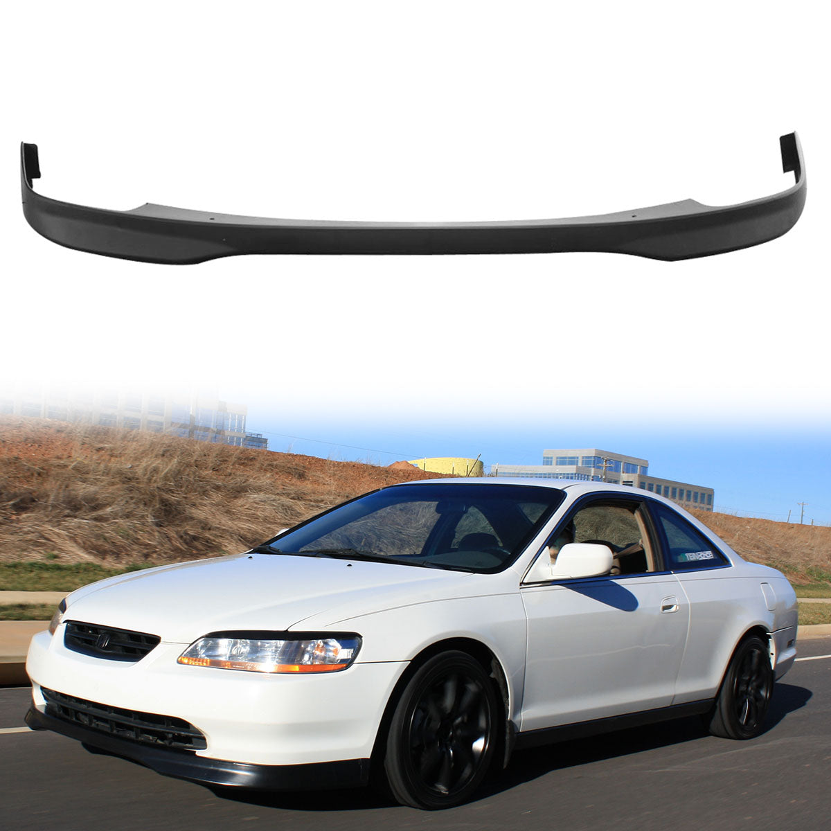 1998-2000 Honda Accord Coupe 2DR T-R Style Painted Front Bumper Lip PP