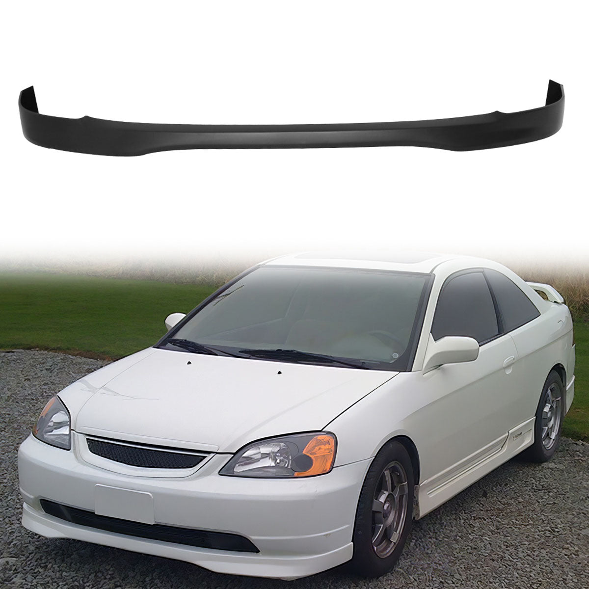2001-2003 Honda Civic Type R T-R Style Front Bumper Lip PP 2DR 4DR