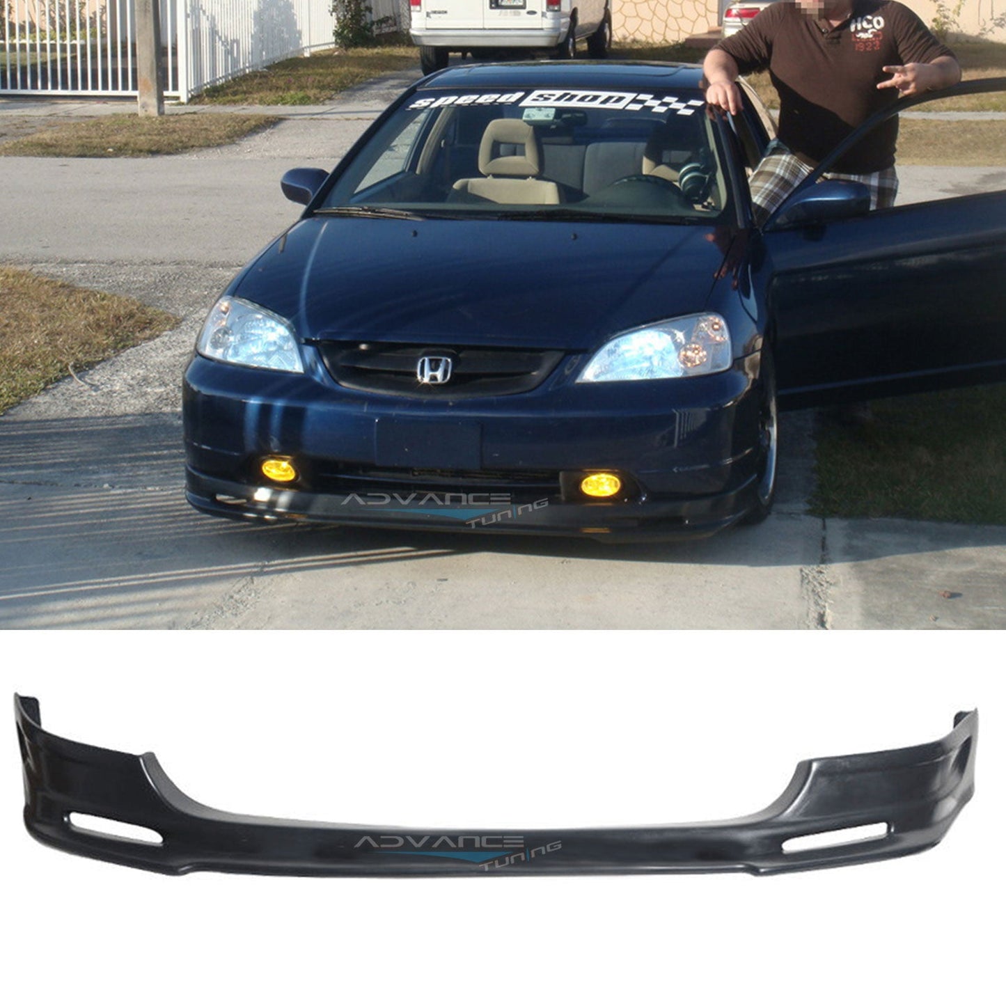 2003-2005 Honda Civic SI 3Dr HB Ep3 Mug Unpainted Front Bumper Lip PU
