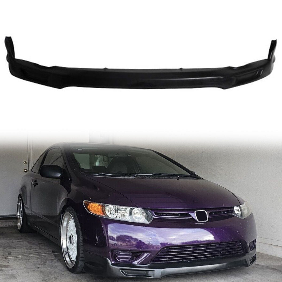 2006-2008 Honda Civic 2Dr Coupe Mugen Style Front Bumper Lip PU
