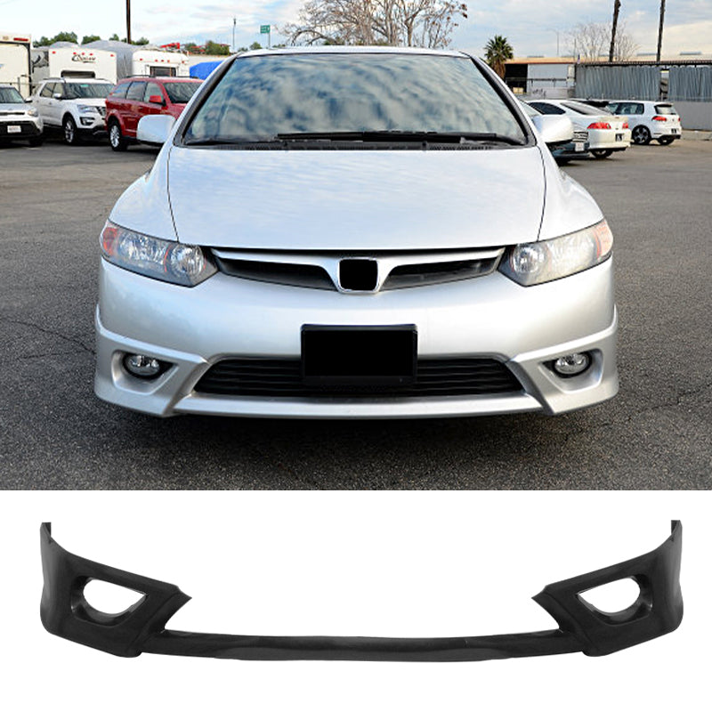 2006-2008 Honda Civic Coupe Front Lip HF-P Style Unpainted Lip Splitte