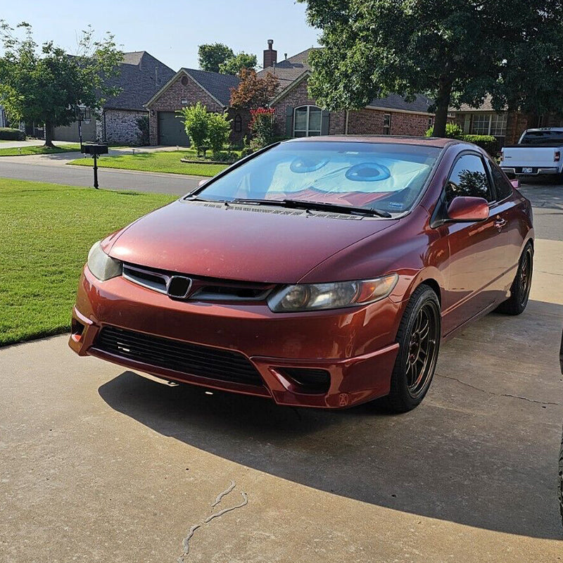 2006-2008 Honda Civic Coupe Front Lip HF-P Style Unpainted Lip Splitte
