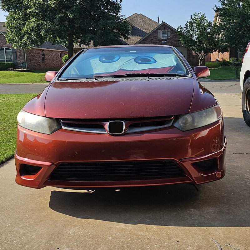 2006-2008 Honda Civic Coupe Front Lip HF-P Style Unpainted Lip Splitte