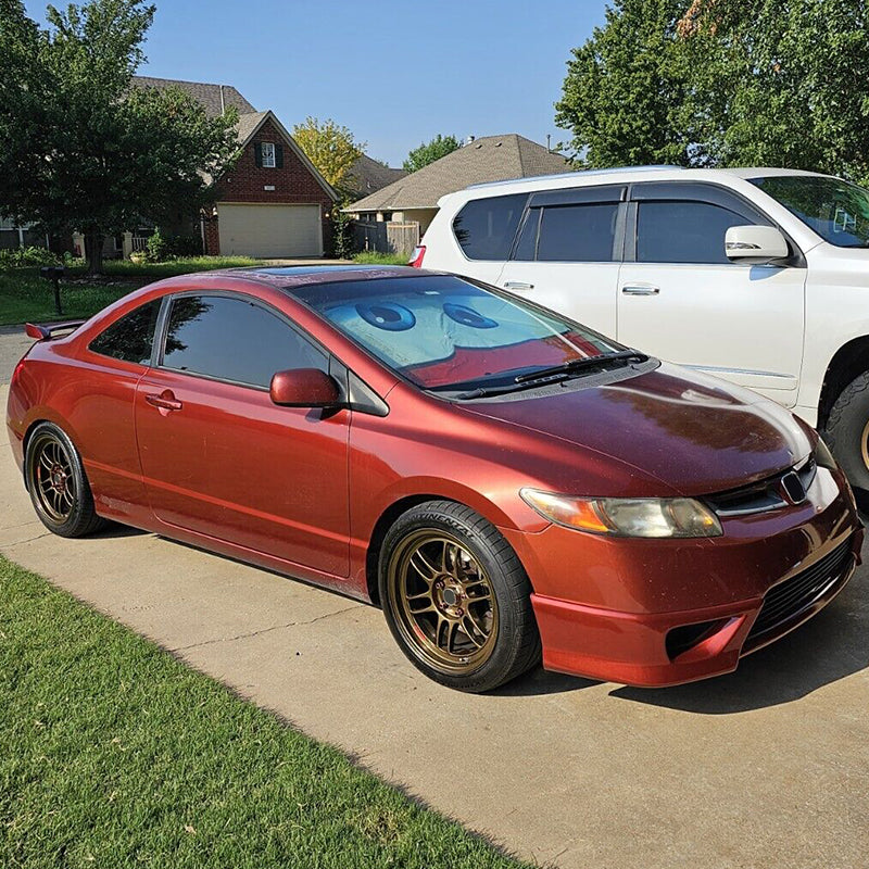 2006-2008 Honda Civic Coupe Front Lip HF-P Style Unpainted Lip Splitte