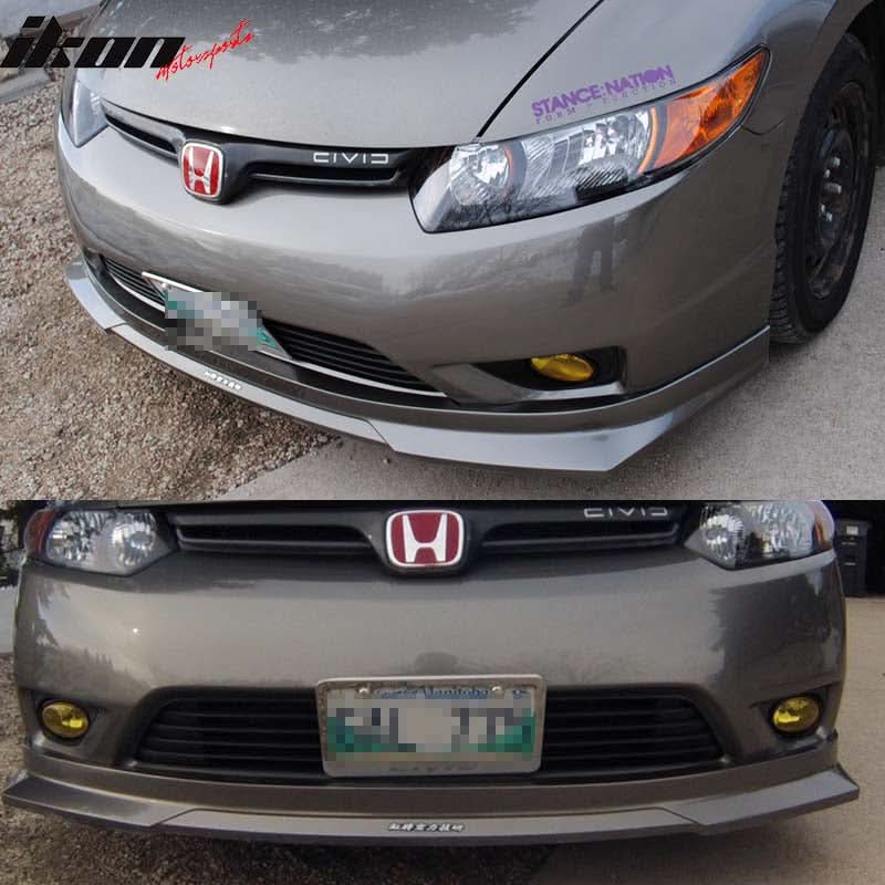 2006-2008 Honda Civic HC1 Matte Black Carbon Texture Front Bumper Lip