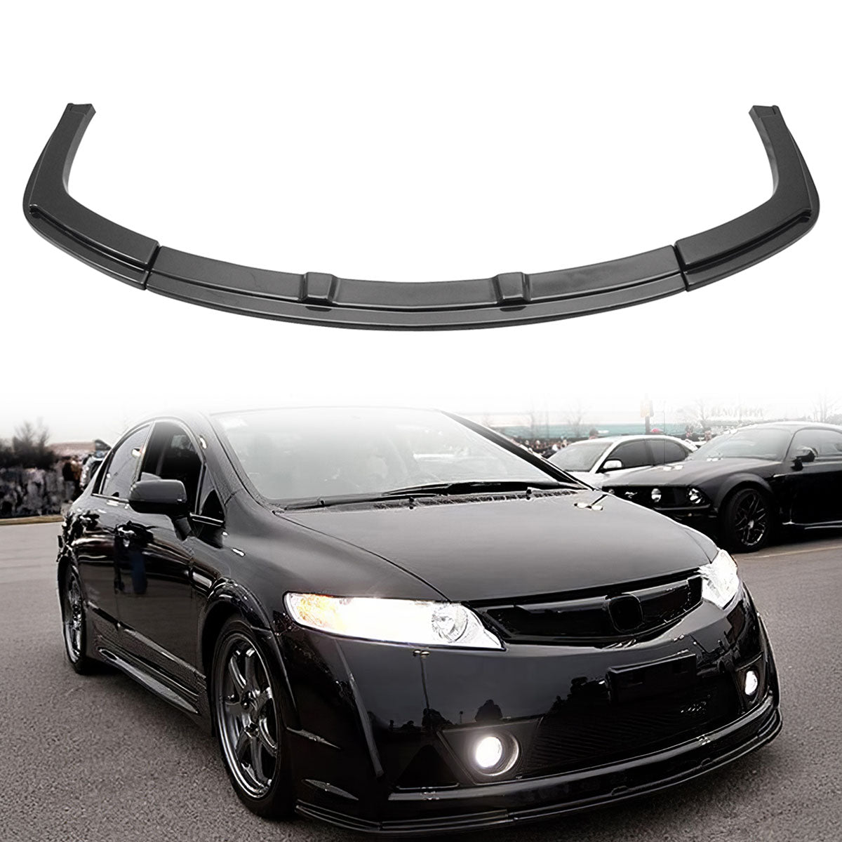 2006-2011 Honda Civic Sedan MU RR Style Front Bumper Lip ABS