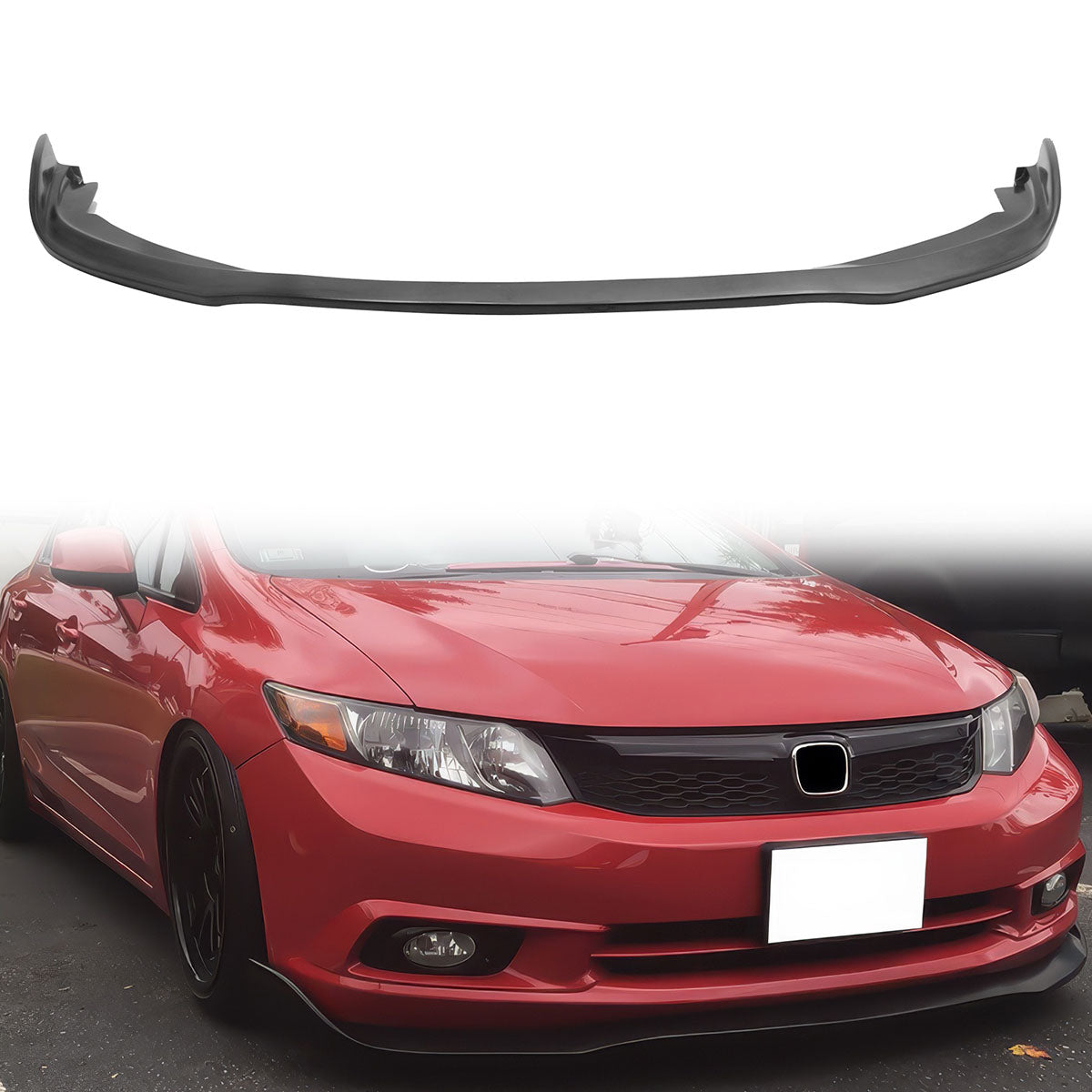 2012 Honda Civic Sedan CS2 Style Front Bumper Lip Splitter