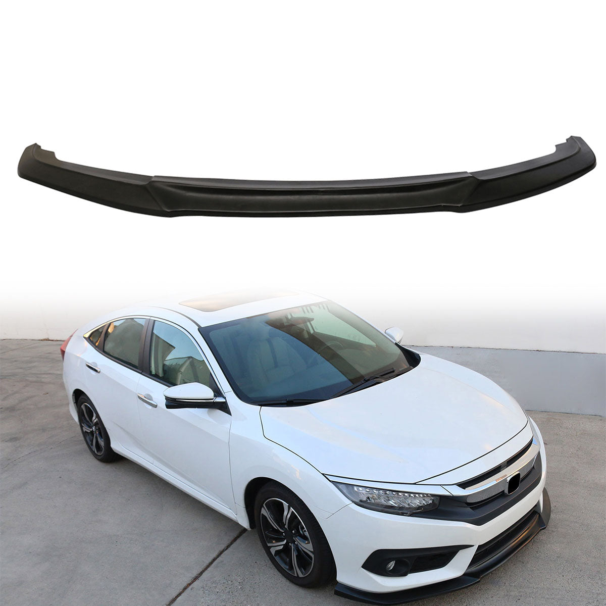 2016-2018 Honda Civic IKON GT Style Unpainted Front Lip Splitter PU