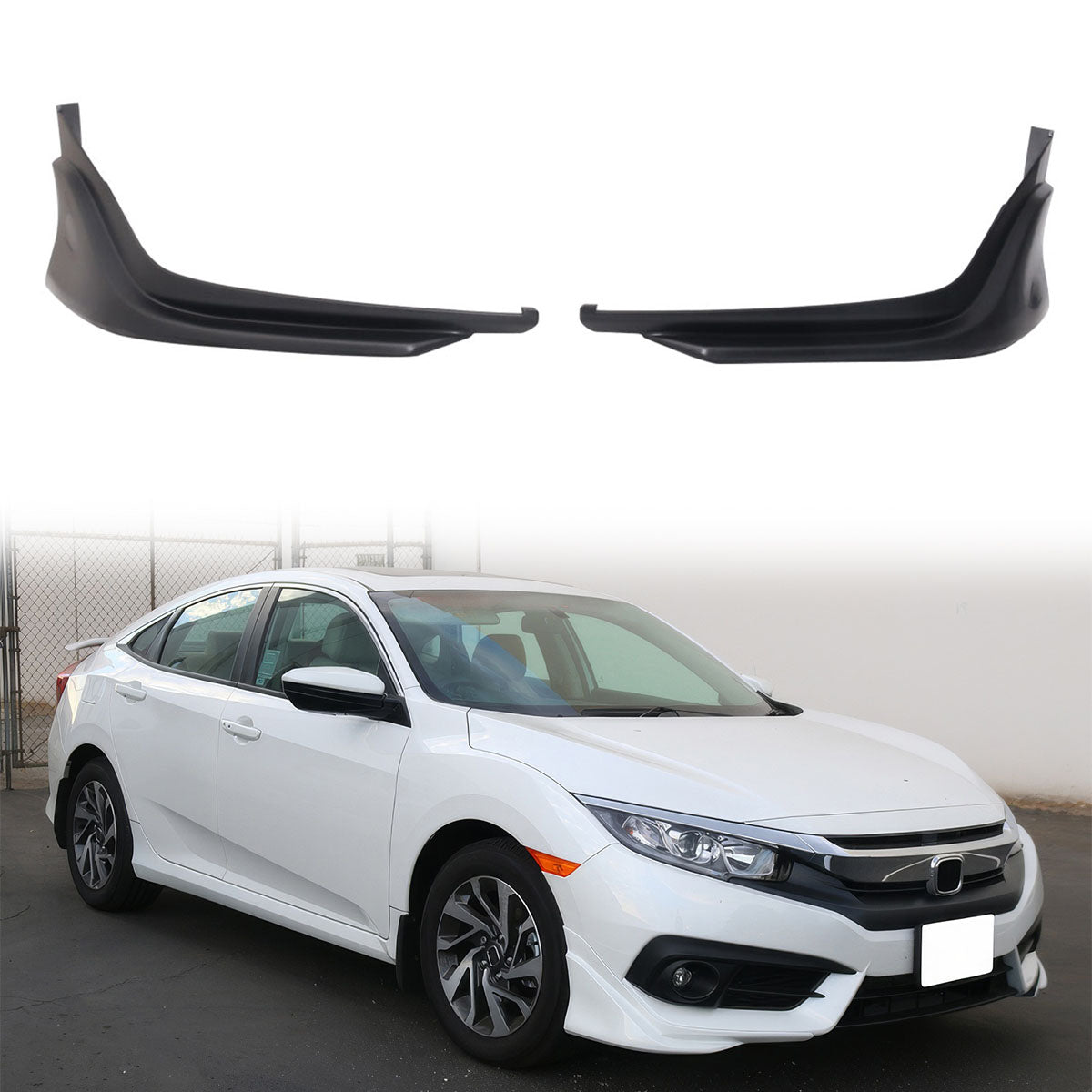 2016-2018 Honda Civic Coupe Sedan Front Bumper Lip Splitter