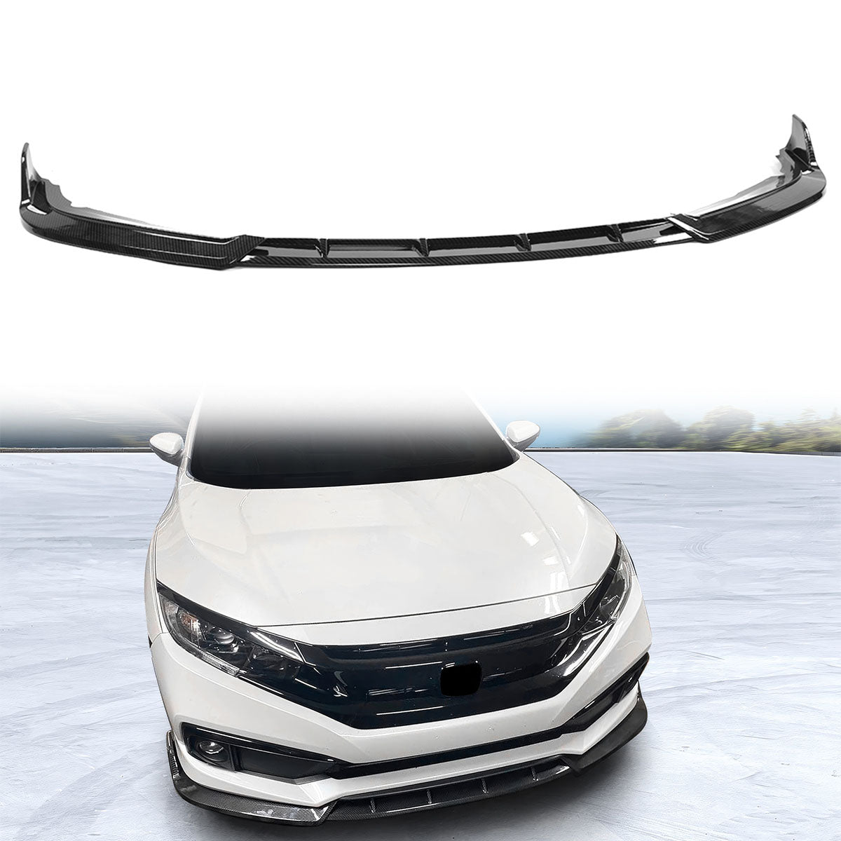 2019-2021 Honda Civic IKON Style Front Bumper Lip Splitter Spolier PU