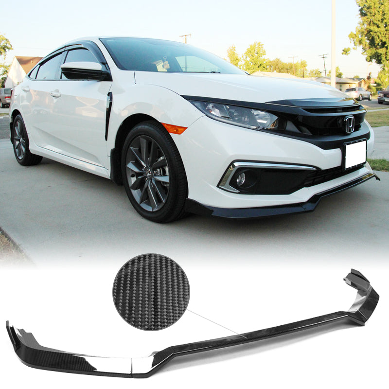 2019-2021 Honda Civic IKON V2 Style Front Bumper Lip Chin Spolier PU