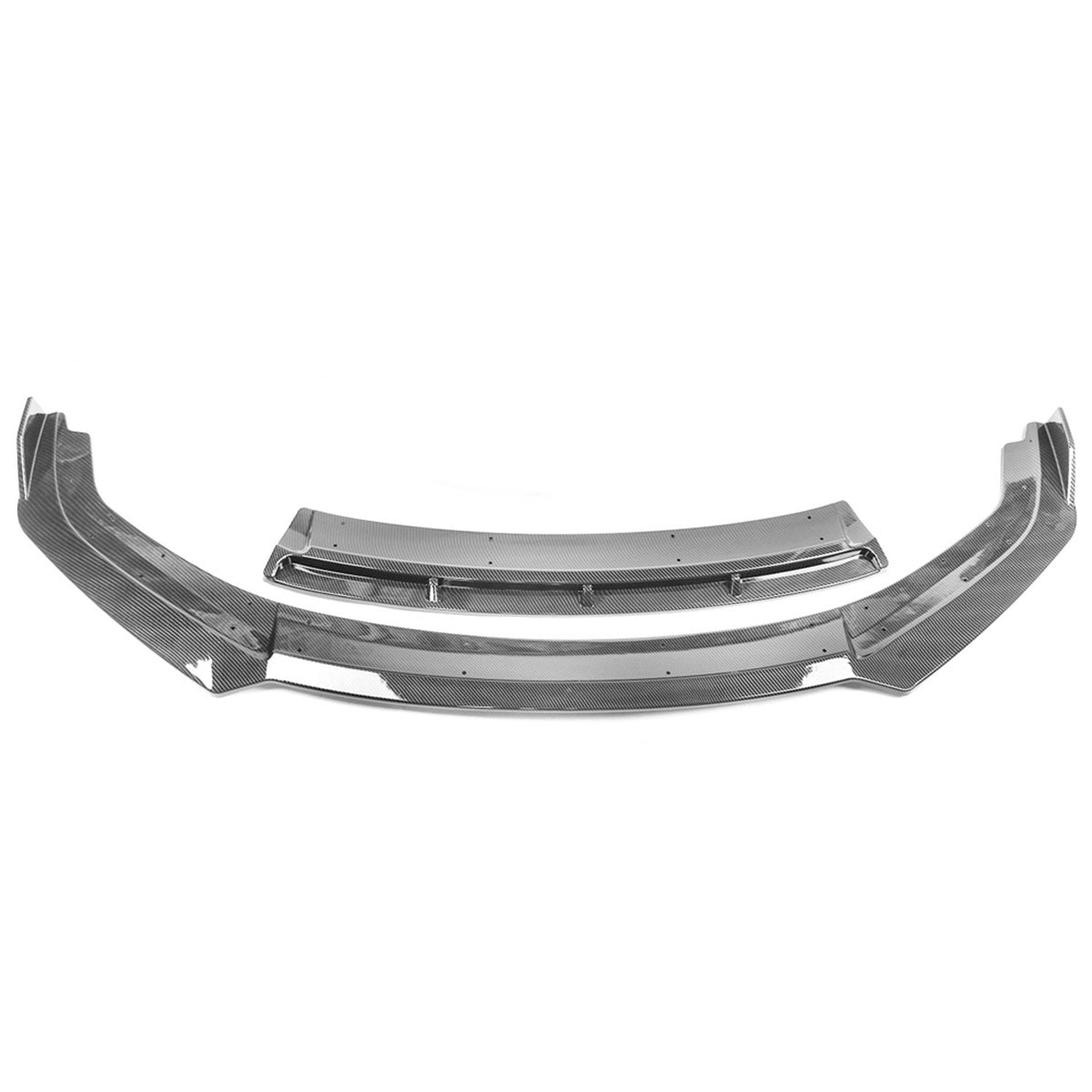 2019-2021 Honda Civic IKON V3 Style Front Bumper Lip Chin Spoiler 2PC