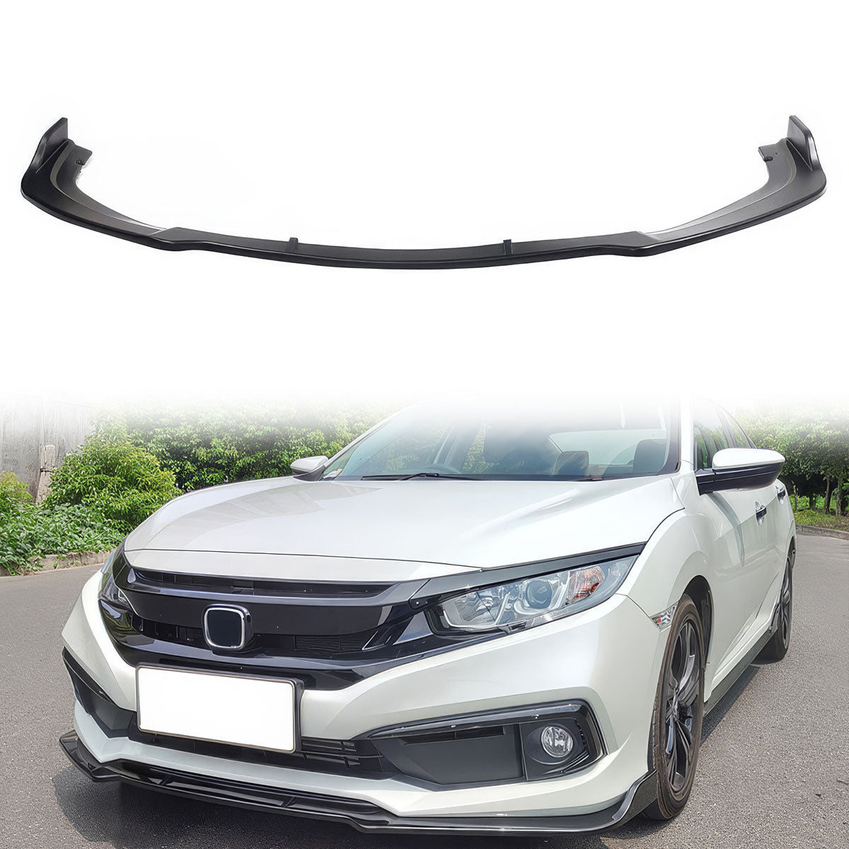 2019-2021 Honda Civic IKON V4 Style Front Bumper Lip Chin Spoiler 1PC