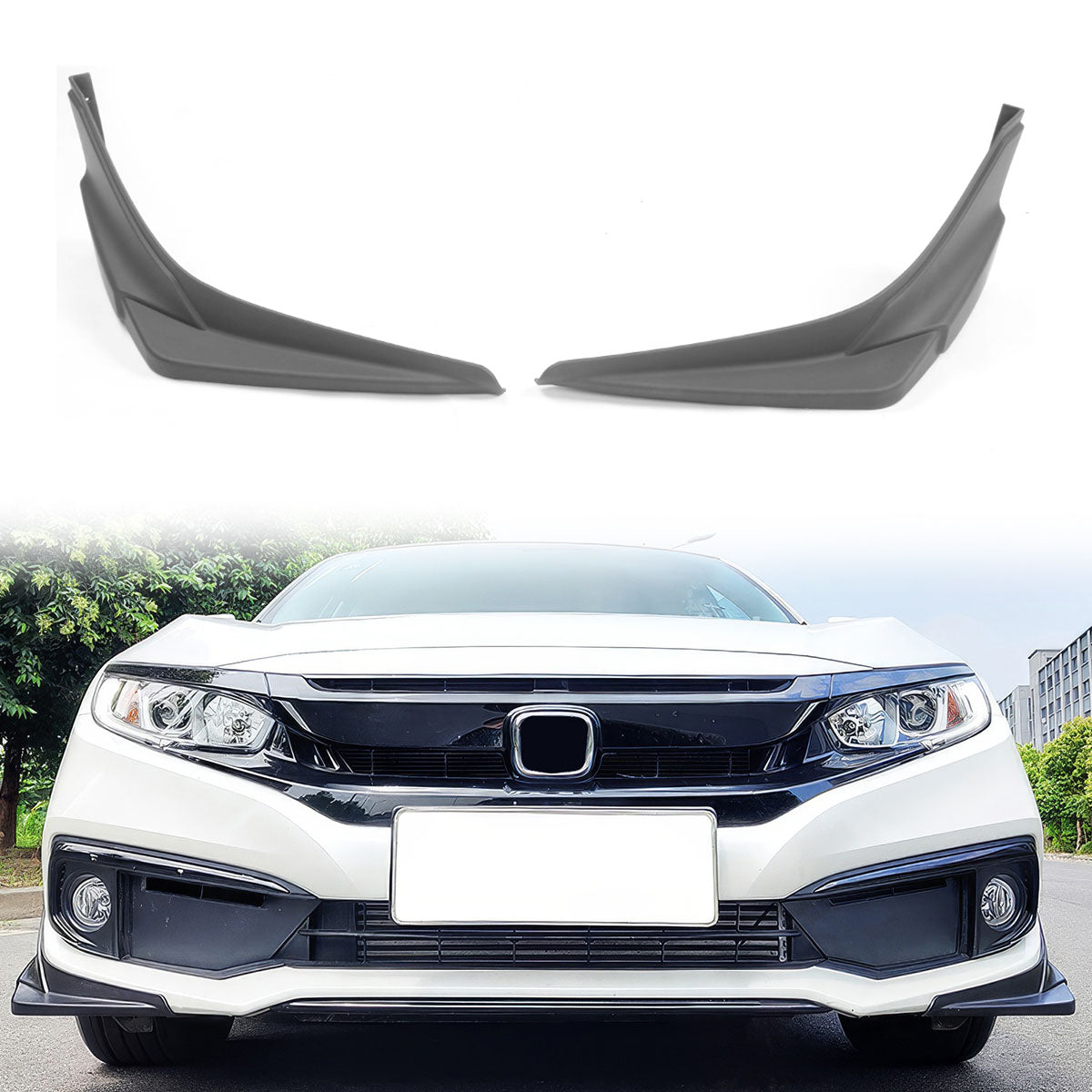 2019-2021 Honda Civic Modulo Style Front Splitters Side Apron Lip