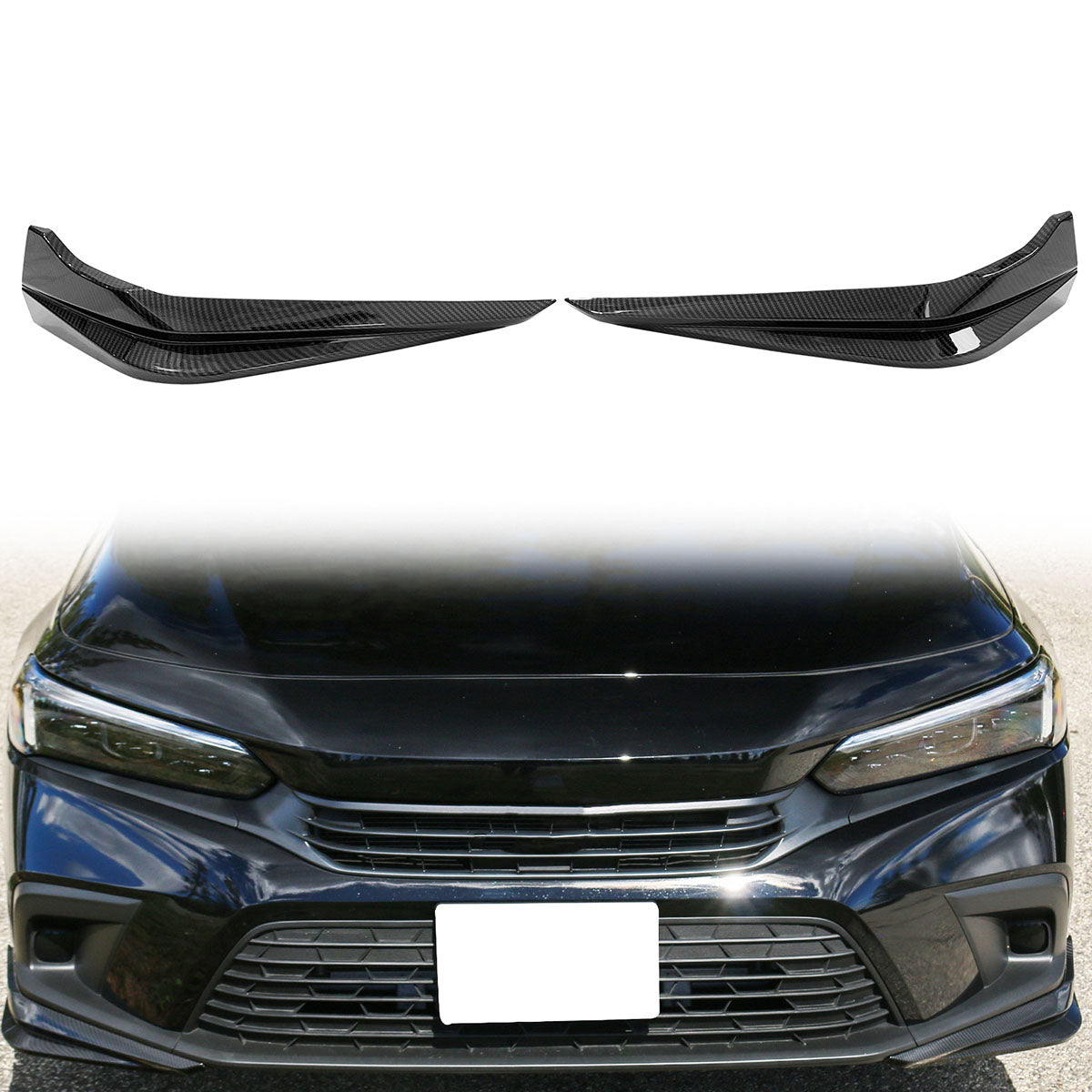 2022-2024 Honda Civic 11th HPD Style 2PC Front Splitters Painted PP
