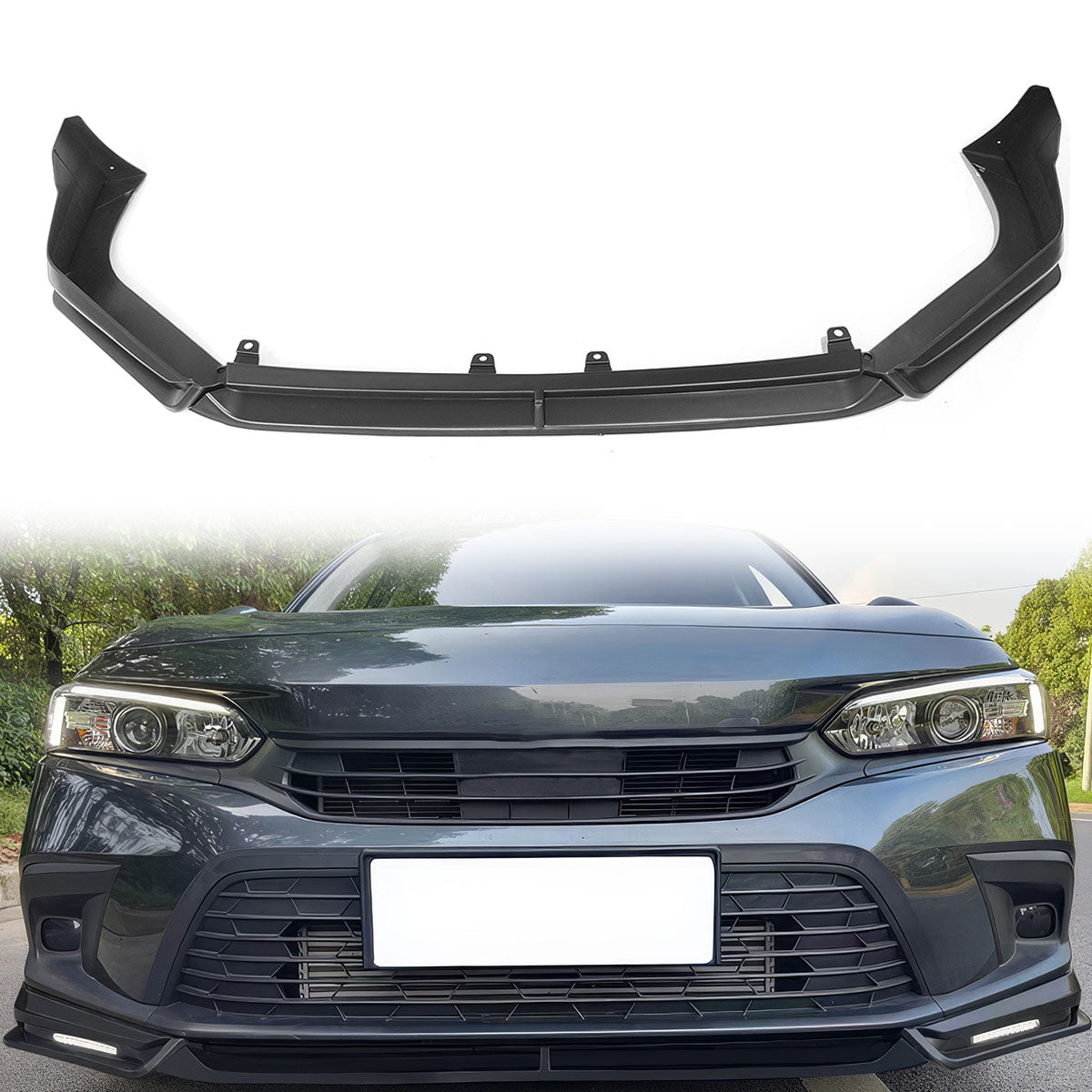 2022-2024 Honda Civic 11th IKON Front Bumper Lip W/LED PP