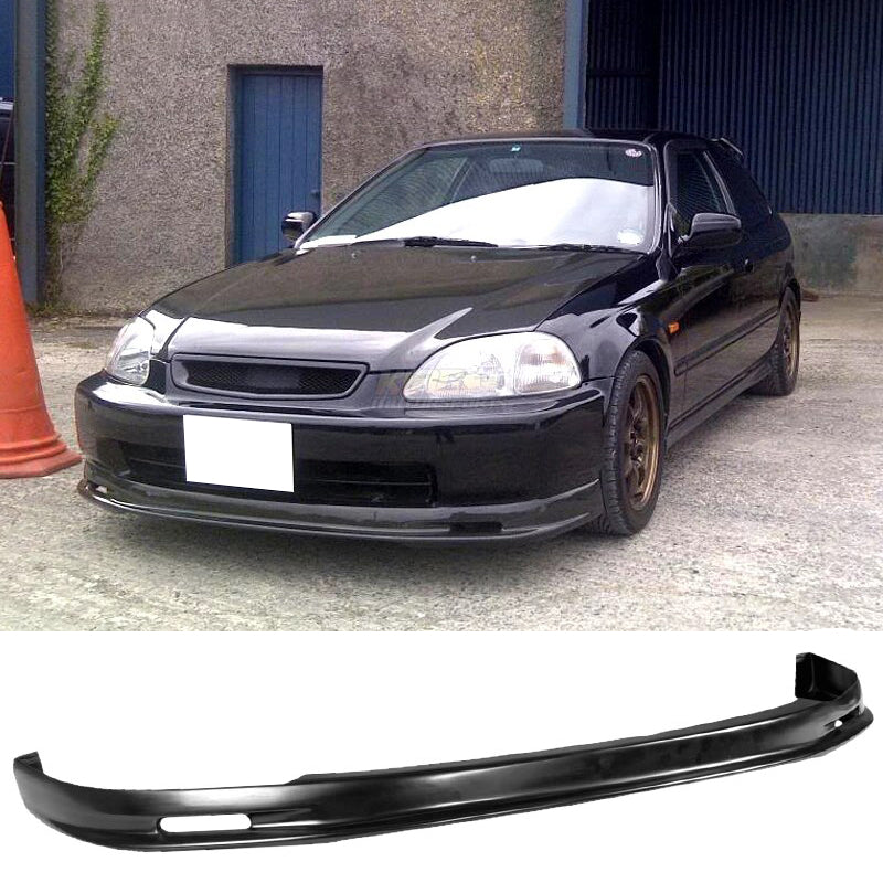 1996-1998 Honda Civic Front Lip Spoiler Mugen Style Unpainted Black PP