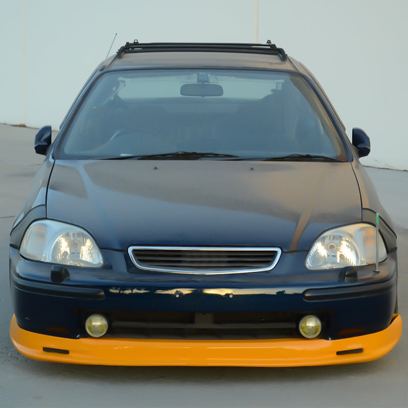 1996-1998 Honda Civic Mugen Style Painted Orange Front Bumper Lip PU