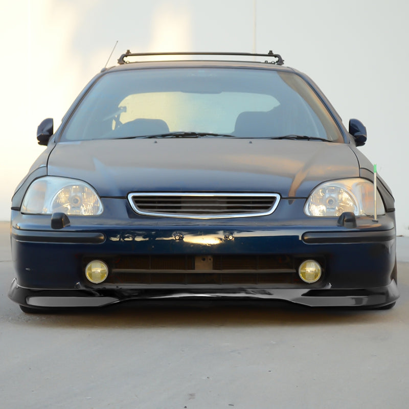 1996-1998 Honda Civic EK 2Dr Type R Painted Black Front Bumper Lip PU
