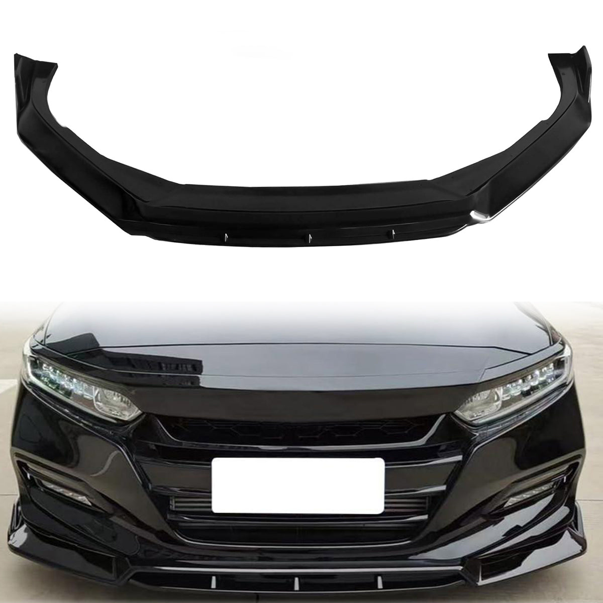 2018-2020 Honda Accord Sedan 4-Door JDM Style Front Bumper Lip Kit PU