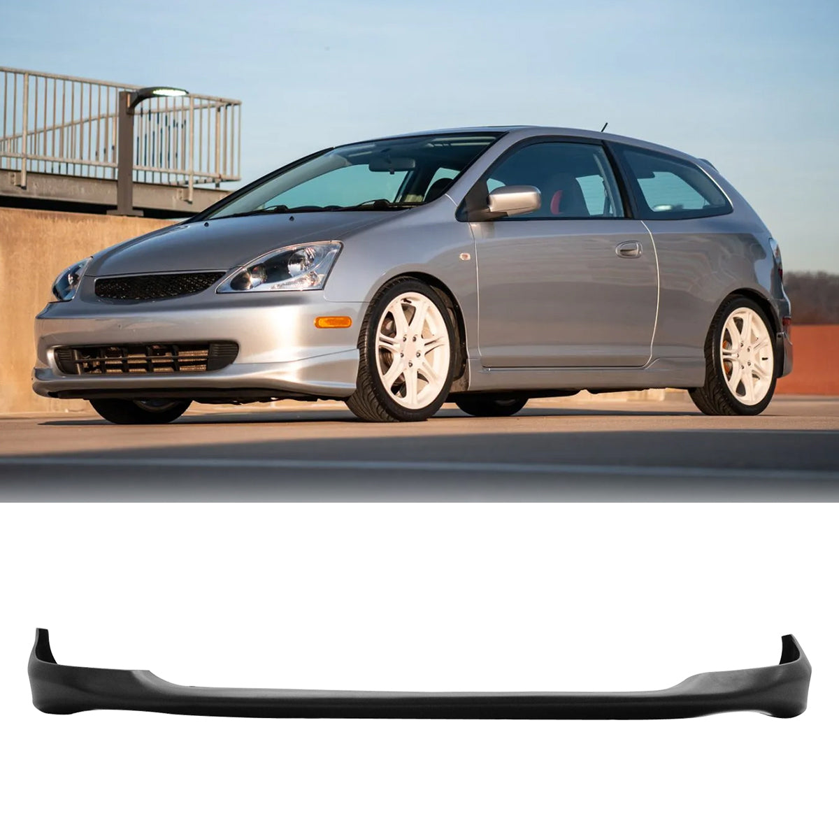 2002-2005 Honda Civic SI 3Dr HB Ep3 T-R Unpainted Front Bumper Lip PU
