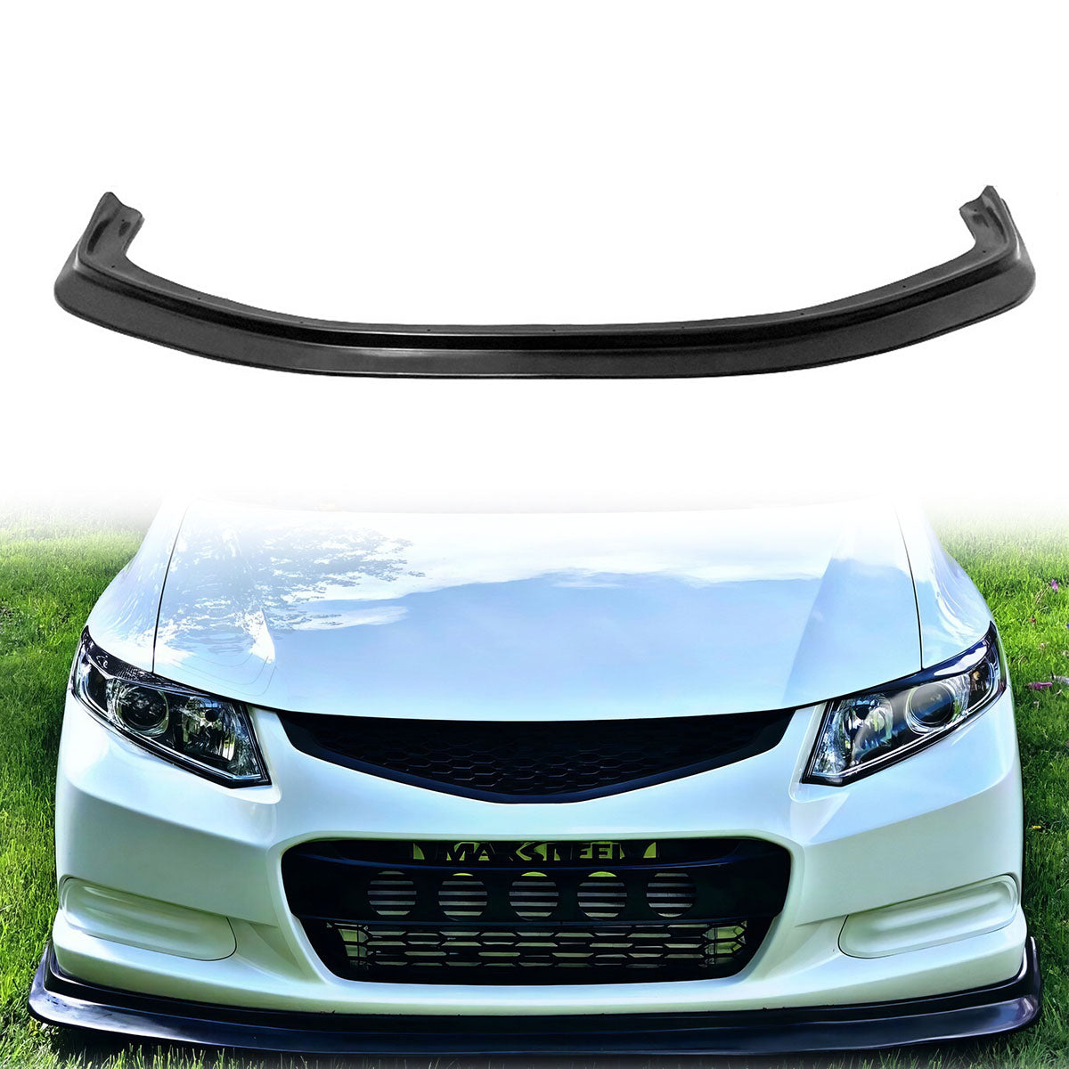 2012-2013 Honda Civic Coupe 2-Door MDA Style Front Bumper Lip Guard PU