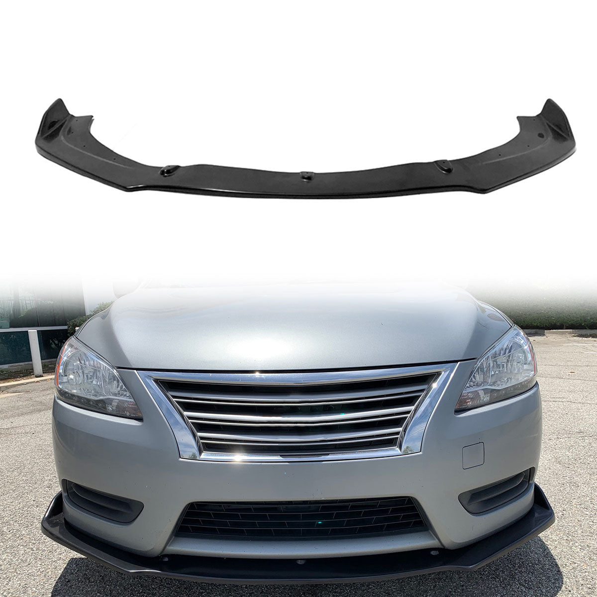 2016-2018 Honda Civic Coupe Sedan CS Style Unpainted Front Bumper Lip