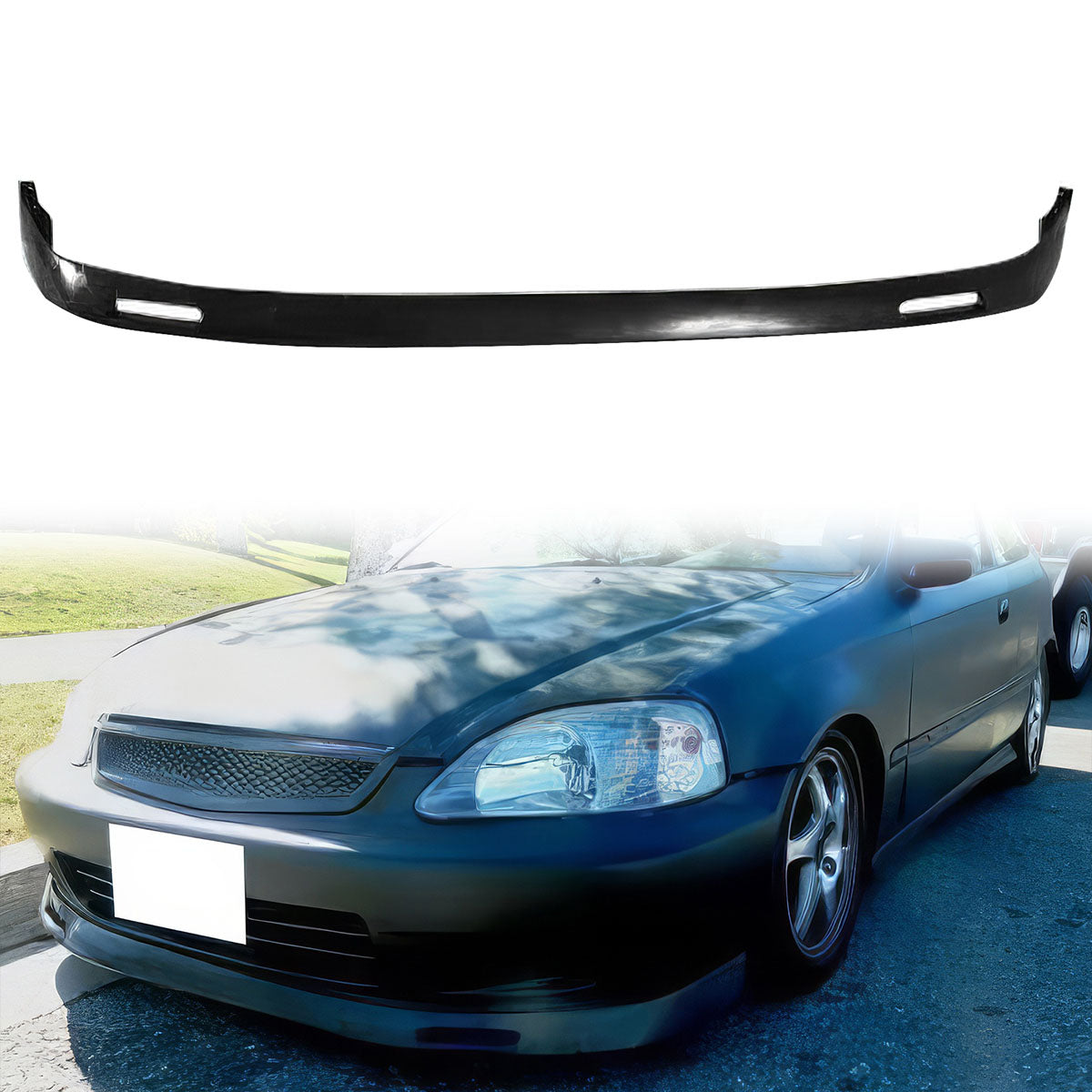 1996-1998 Honda Civic Front Bumper Lip Lower Spoiler PU Backyard Style