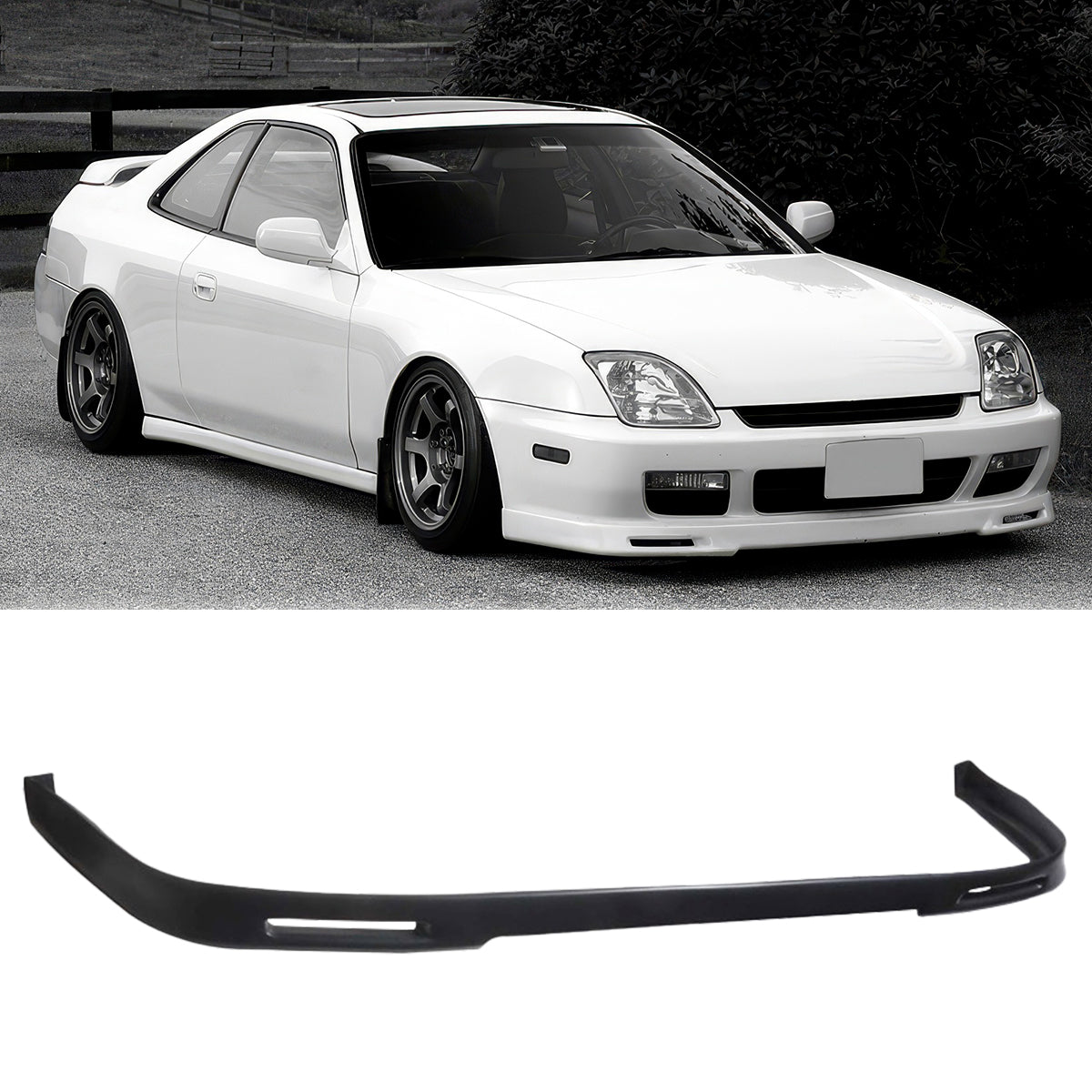1997-2001 Prelude 2Dr Coupe P1 Style Front Bumper Lip Spoiler PU